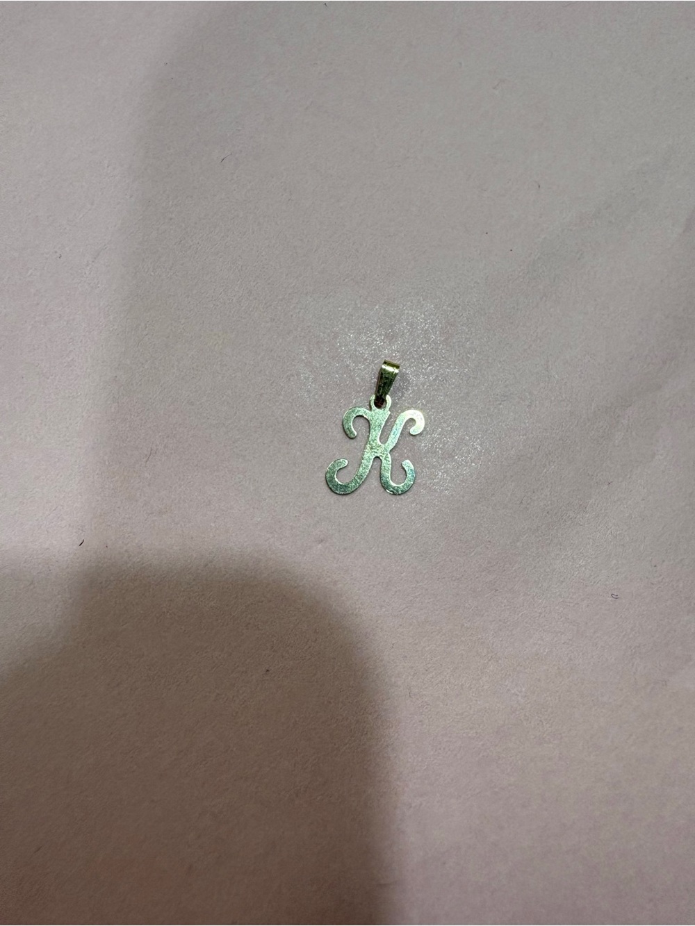 14k Initial K Gold-Tone Letter Pendant Necklace Charm